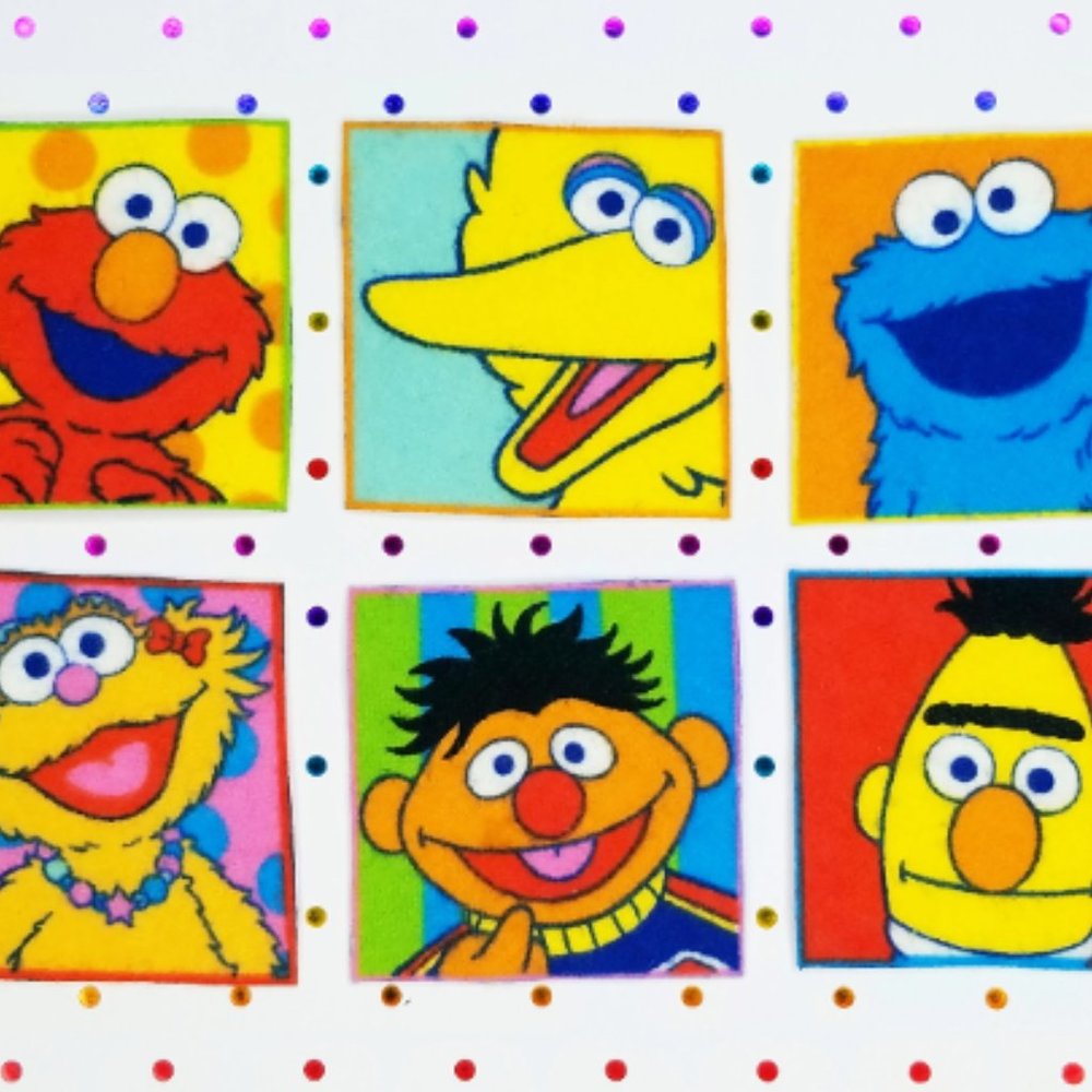 Sesame Street Iron On Patches Fabric Motif Appliques